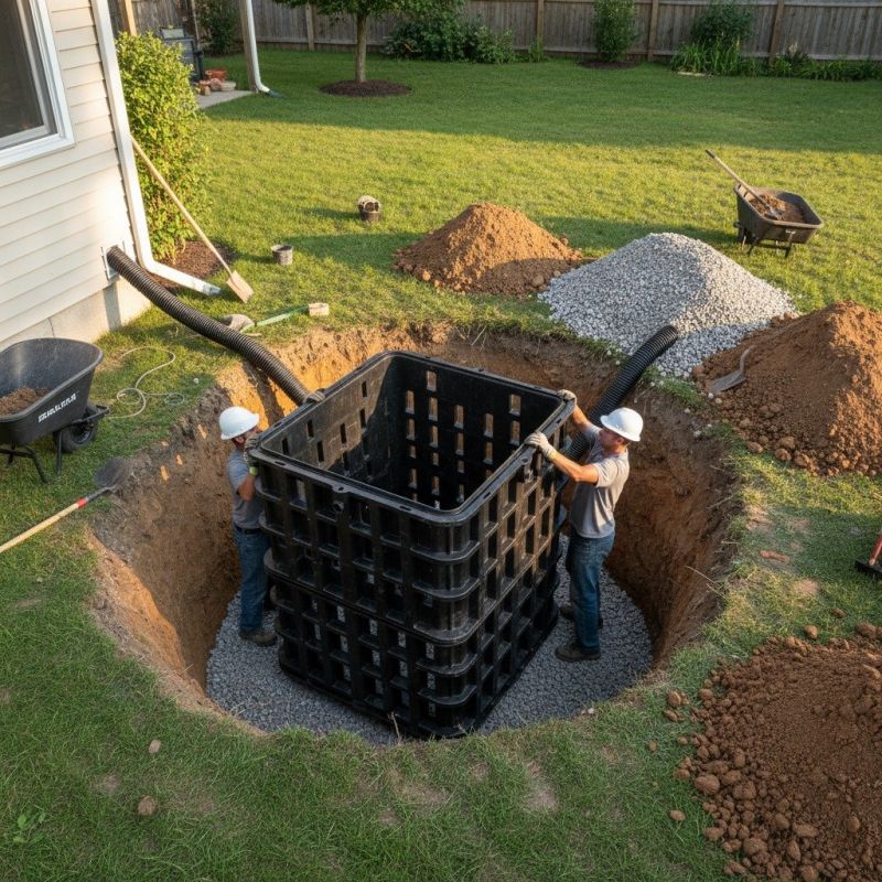 Yard Dry Well Installation