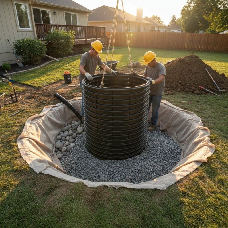 Yard Dry Well Installation detail